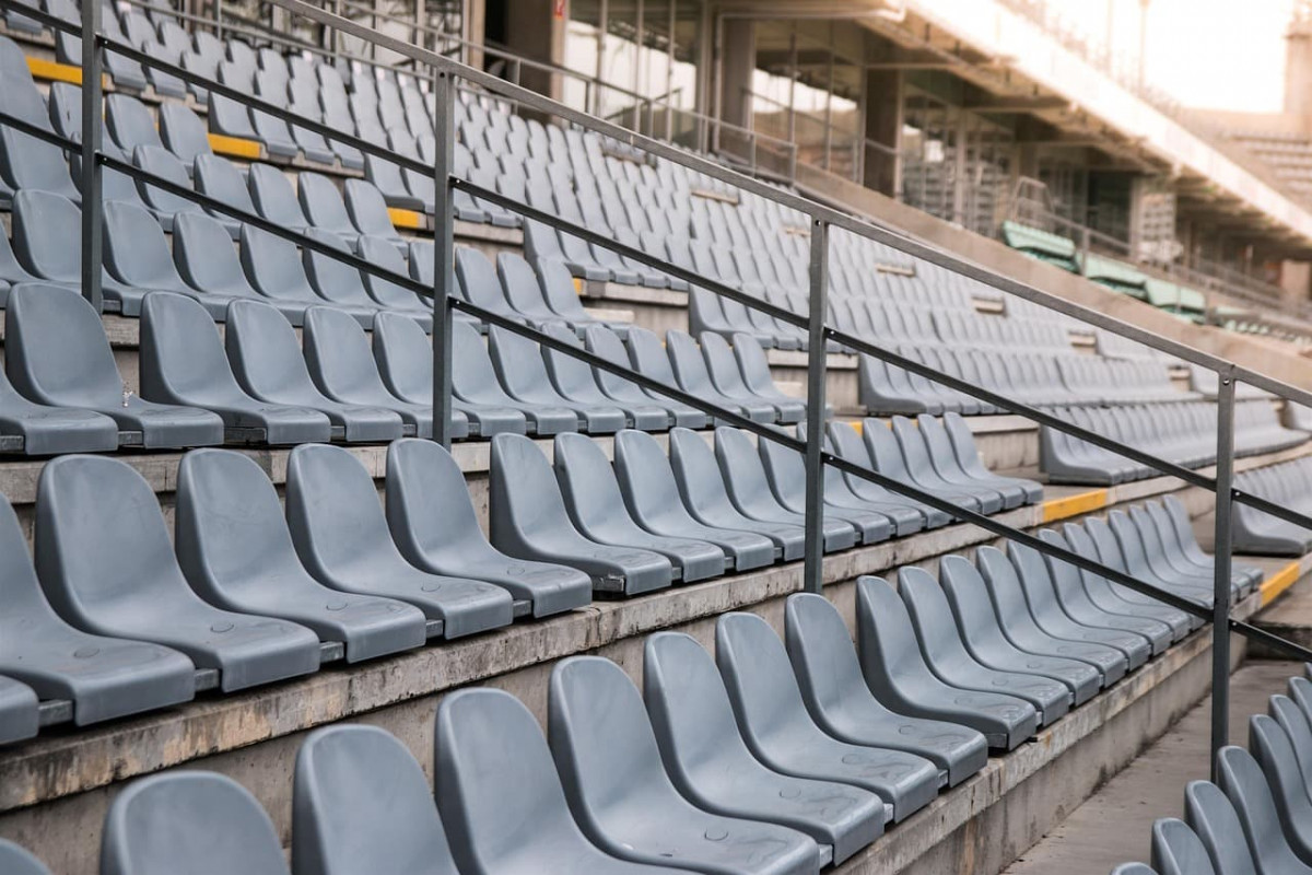 Empty stadium seating