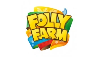 Folly Farm logo consisting primarily of yellow