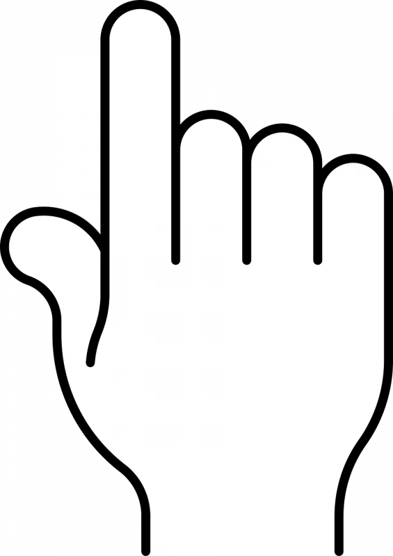 Hand with finger pointing upwards