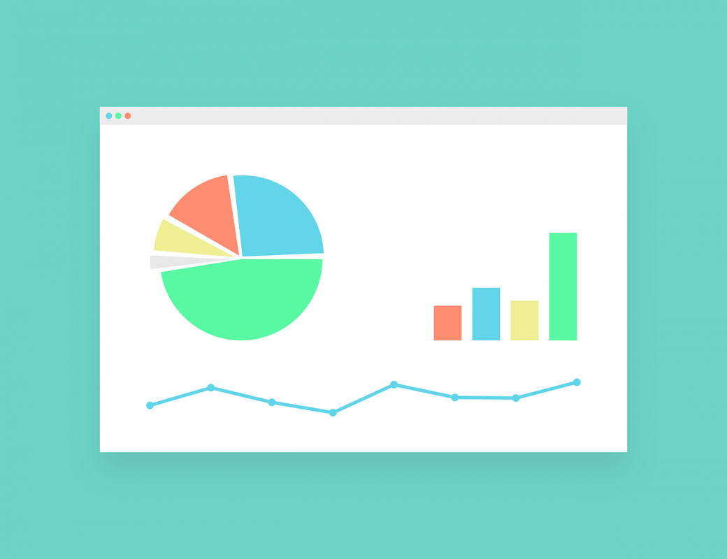 Illustration of charts on a computer