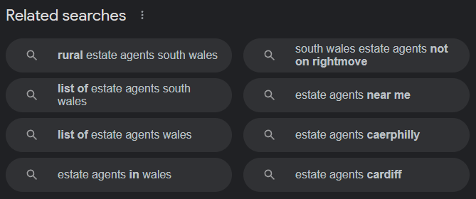 Related searches for the term 