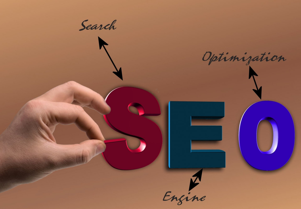The letters spelling out SEO and what each word stands for