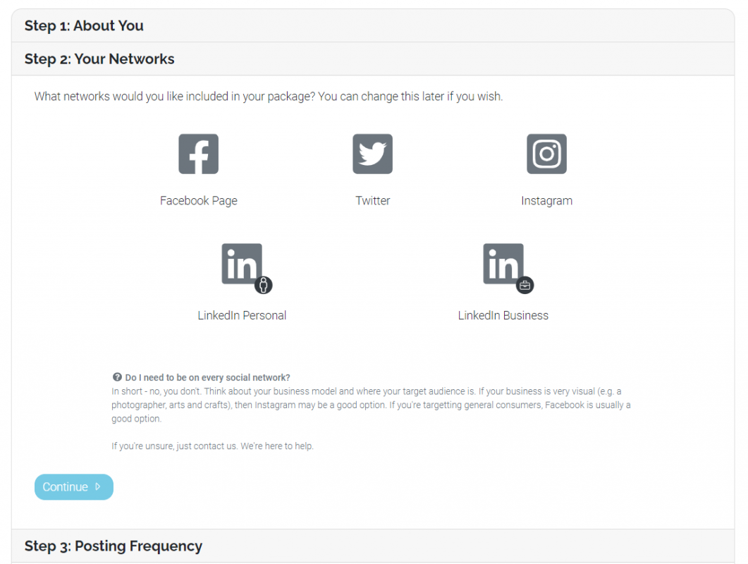 The Roseblade Media social media package builder